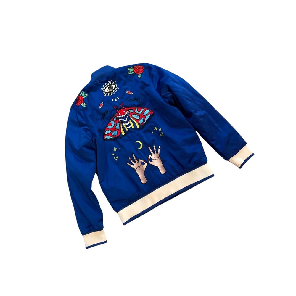 RARE!  Adidas Originals Embellished Arts Bomber Jacket - Picture 2 of 5